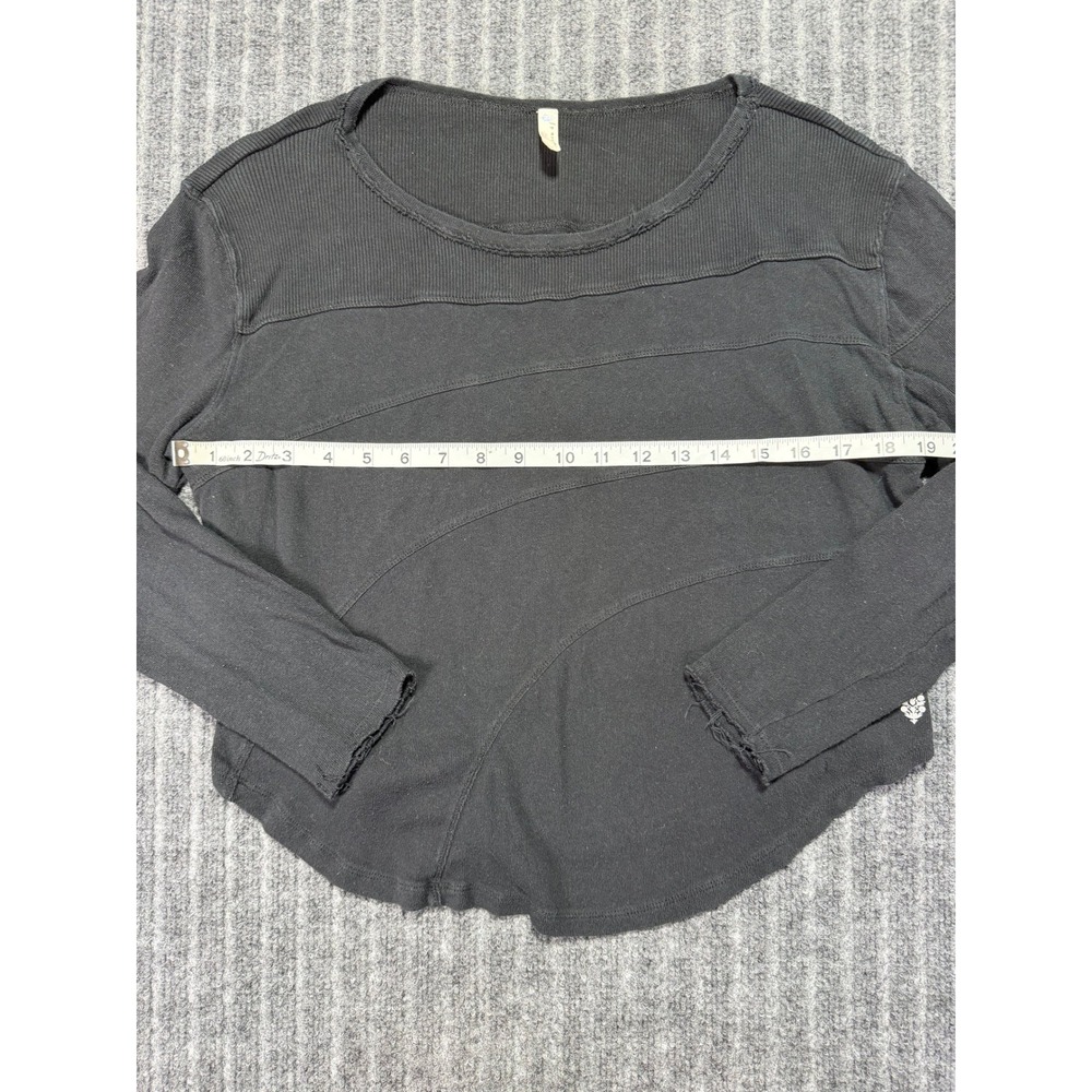 Free People Movement Long Sleeve Top M 100% Cotton Grunge Minimalist Sporty - Picture 6 of 7